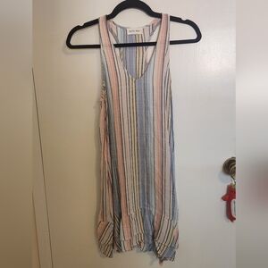 Bella Dahl Striped Mini Dress - Pink, Blue, White